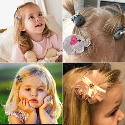 18-Piece Cute Hair Accessories Set for Girls – Bows, Flowers, Animals & More!