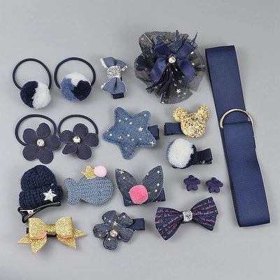 18-Piece Cute Hair Accessories Set for Girls – Bows, Flowers, Animals & More!