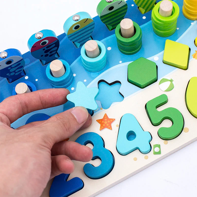 🎣 Montessori Magnetic Fishing & Shape Matching Toy