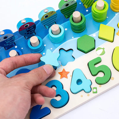 🎣 Montessori Magnetic Fishing & Shape Matching Toy