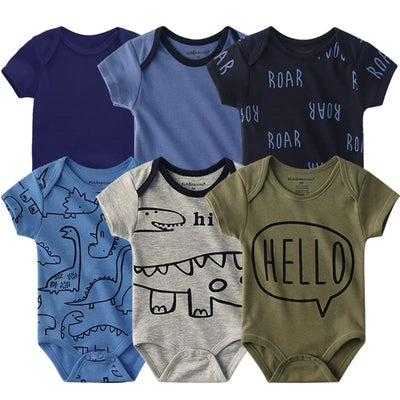 Pack of 6 Cotton Bodysuits - Comfort and Softness for Baby 🌿