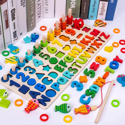 🎣 Montessori Magnetic Fishing & Shape Matching Toy