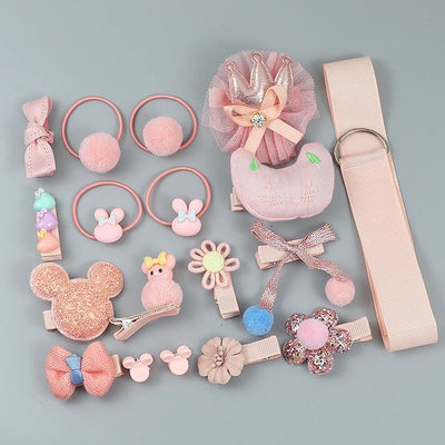 18-Piece Cute Hair Accessories Set for Girls – Bows, Flowers, Animals & More!