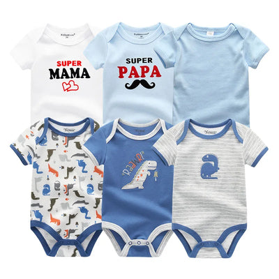 Pack of 6 Cotton Bodysuits - Comfort and Softness for Baby 🌿