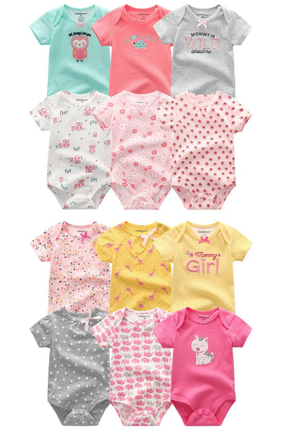 Pack of 6 Cotton Bodysuits - Comfort and Softness for Baby 🌿