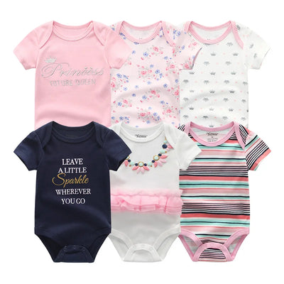 Pack of 6 Cotton Bodysuits - Comfort and Softness for Baby 🌿