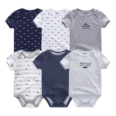 Pack of 6 Cotton Bodysuits - Comfort and Softness for Baby 🌿