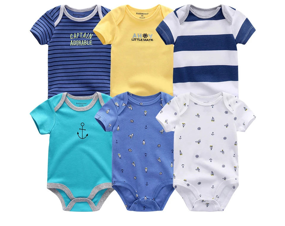 Pack of 6 Cotton Bodysuits - Comfort and Softness for Baby 🌿