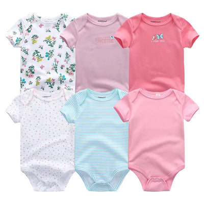 Pack of 6 Cotton Bodysuits - Comfort and Softness for Baby 🌿