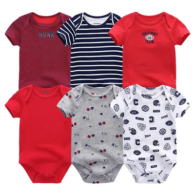 Pack of 6 Cotton Bodysuits - Comfort and Softness for Baby 🌿