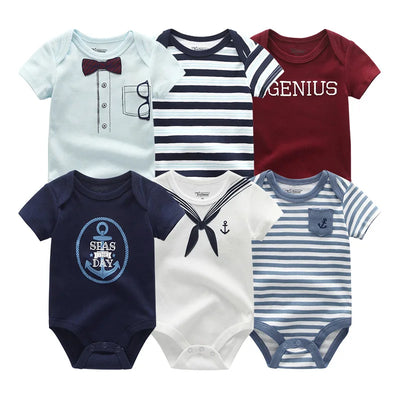 Pack of 6 Cotton Bodysuits - Comfort and Softness for Baby 🌿