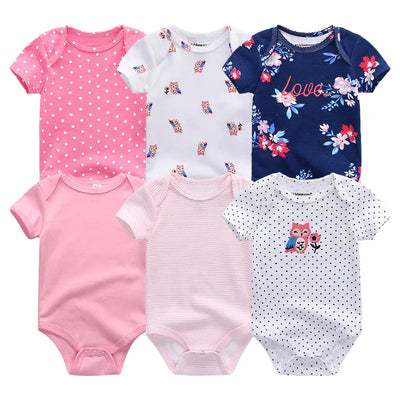 Pack of 6 Cotton Bodysuits - Comfort and Softness for Baby 🌿