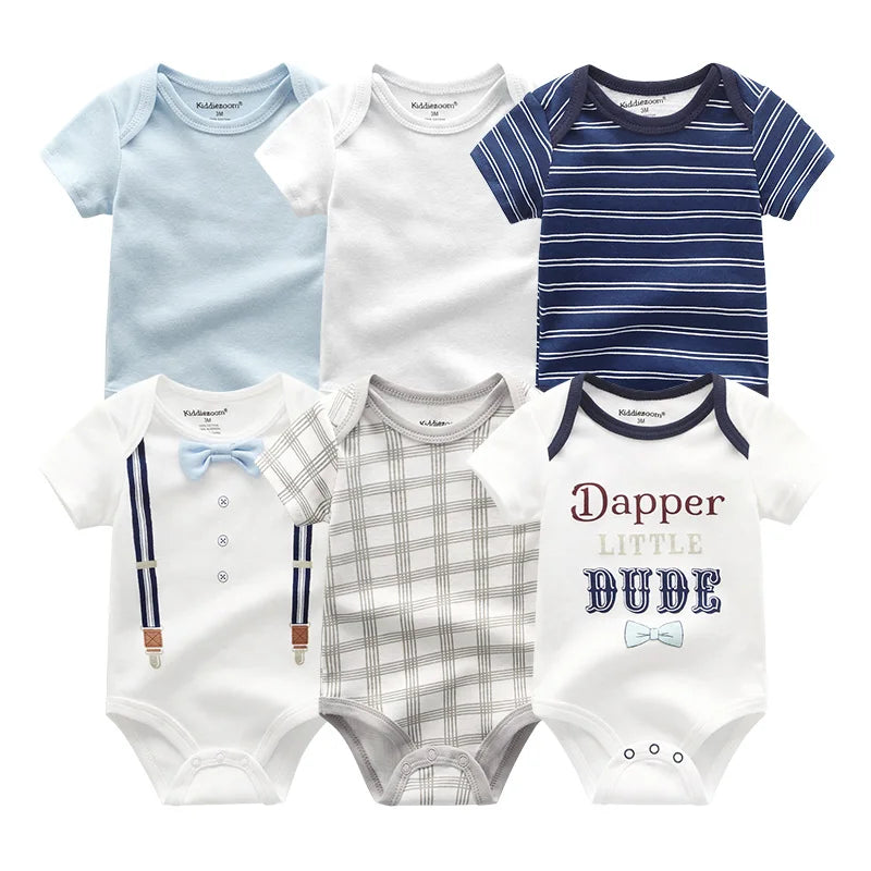 Pack of 6 Cotton Bodysuits - Comfort and Softness for Baby 🌿