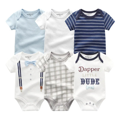 Pack of 6 Cotton Bodysuits - Comfort and Softness for Baby 🌿