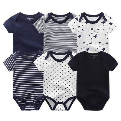 Pack of 6 Cotton Bodysuits - Comfort and Softness for Baby 🌿