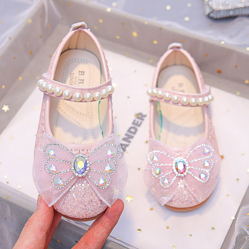 Bow PU Leather Shoes for Girls - Stylish &Comfortable Footwear