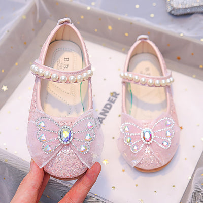 Bow PU Leather Shoes for Girls - Stylish &Comfortable Footwear