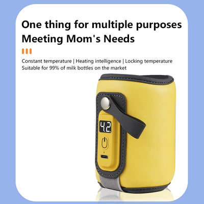 USB Baby Bottle Warmer Milk Warmer Infant Feeding Bottle Heated Portable Travel Cover Insulation Thermostat for Home