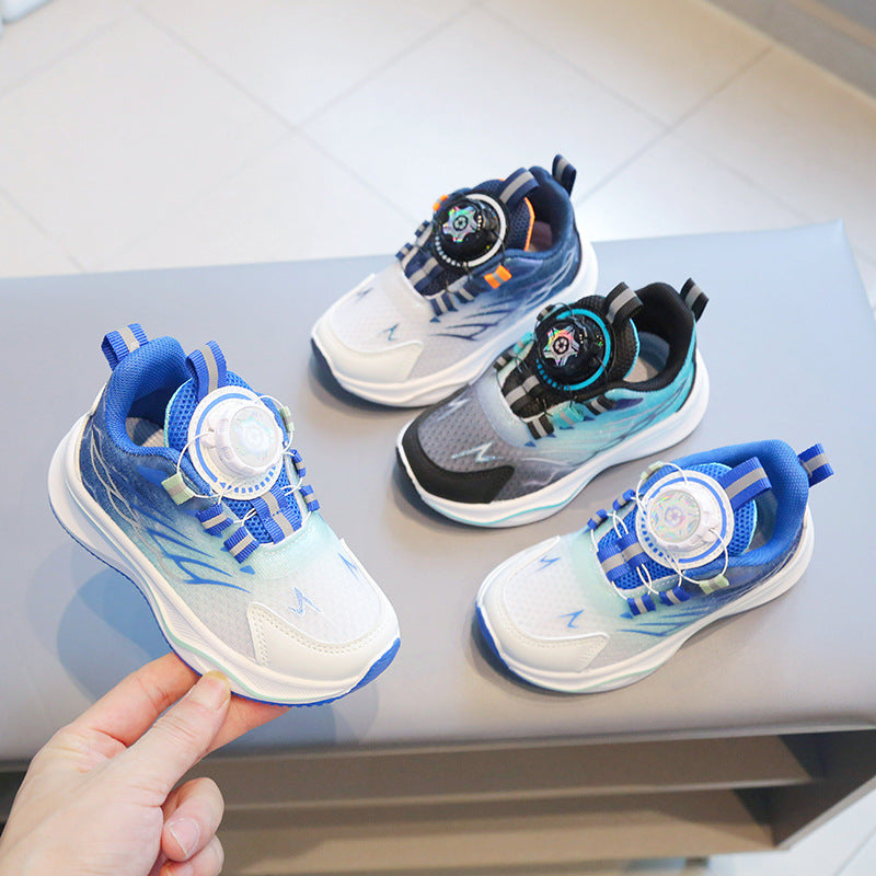 2025 Shoes with Rotating Button – Soft Sole Baby Running