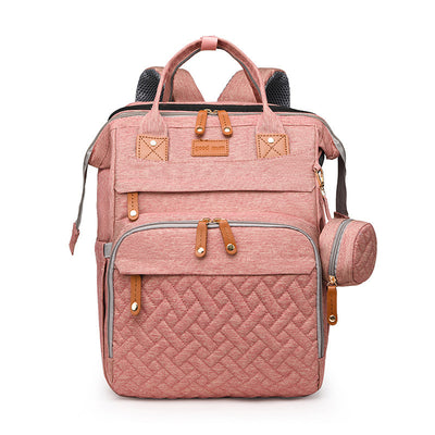 LAND Mommy Backpack with Foldable Crib & Mosquito Net