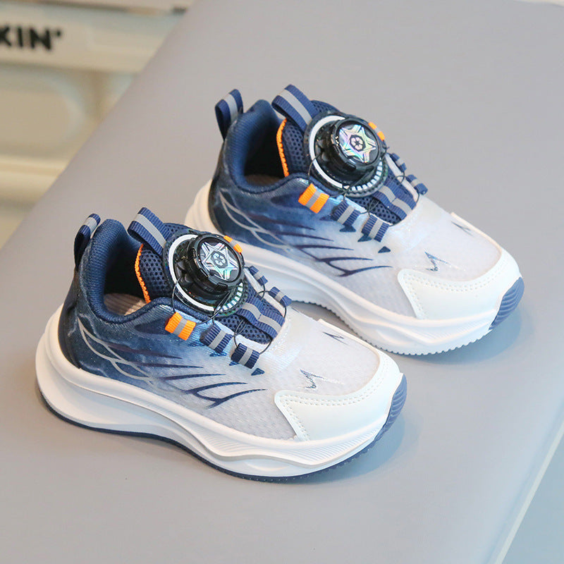 2025 Shoes with Rotating Button – Soft Sole Baby Running