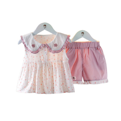 Baby Girl Polka Dot Two-Piece Summer Suit