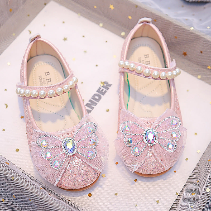 Bow PU Leather Shoes for Girls - Stylish &Comfortable Footwear
