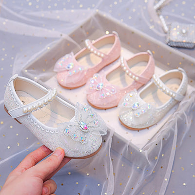 Bow PU Leather Shoes for Girls - Stylish &Comfortable Footwear