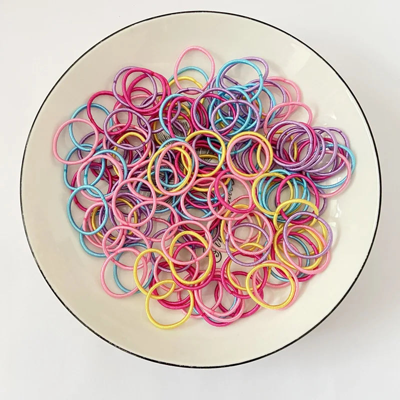 Elastic Hair Clip &Band Set – Cute Nylon Hair Accessories for Girls