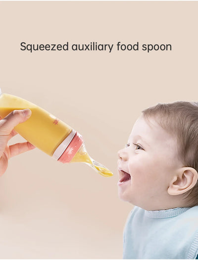 Silicone Baby Feeding Spoon Bottle