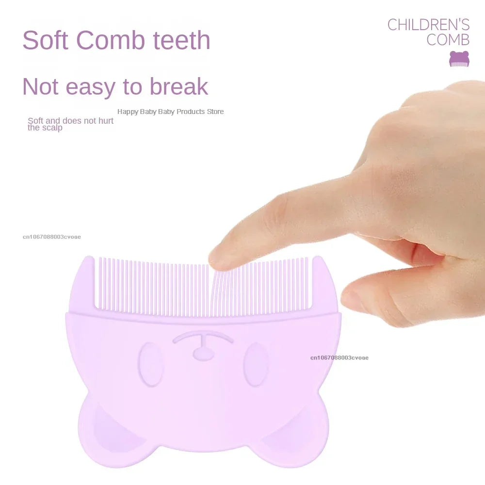 Baby Head Fat Comb &Soft Silicone Brush 🍼✨