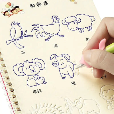 ✍️ BOHY Reusable 3D Handwriting Copybook – Numbers 0–10