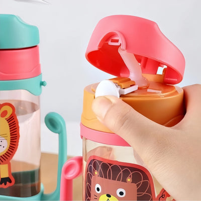 Kids Water Bottle with Straw – Portable Travel Cup for Children