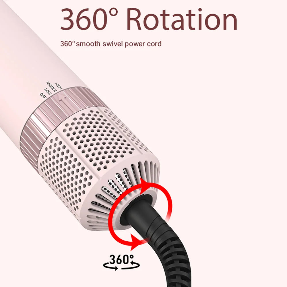 LISAPRO 5-in-1 Detachable Hair Dryer Brush – Style, Dry & Curl in One