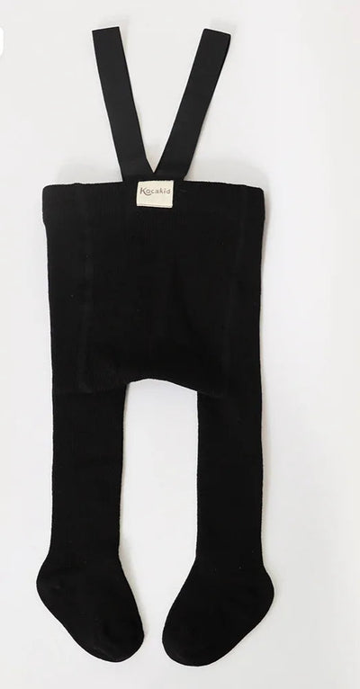 Baby Suspender Knit Tights - 0-3 Years
