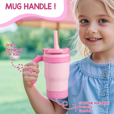 420ML Kids Thers Bottle – Leak-Proof Travel Tumbler with Handlemo