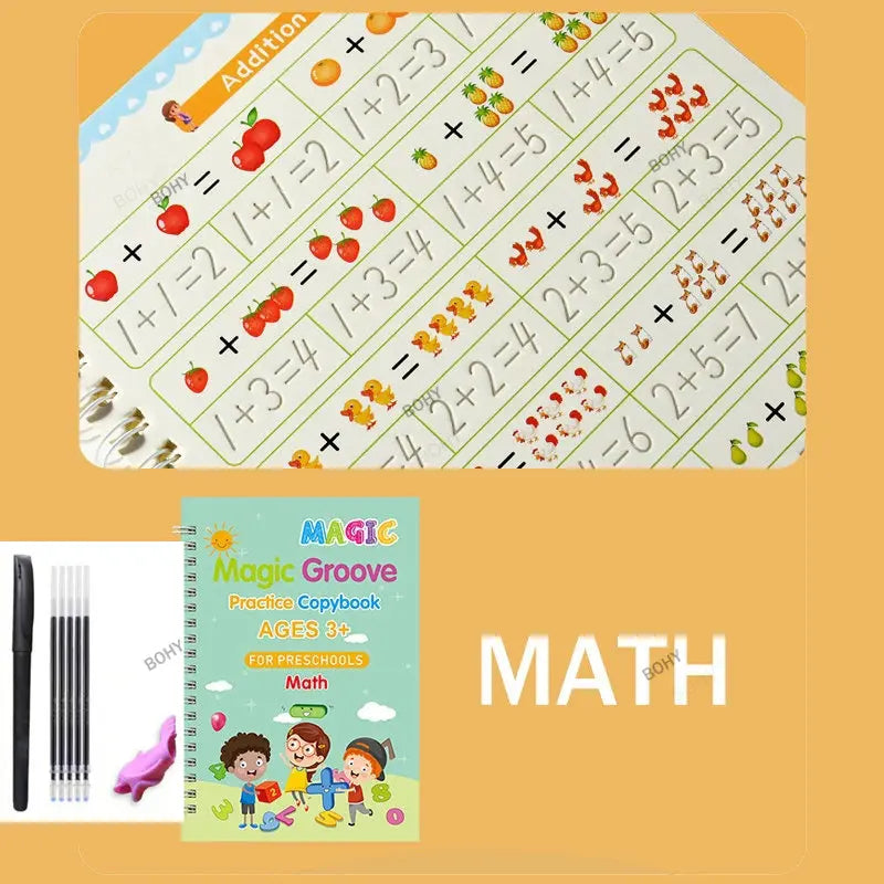✍️ BOHY Reusable 3D Handwriting Copybook – Numbers 0–10
