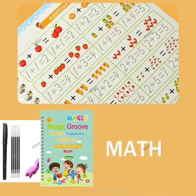 ✍️ BOHY Reusable 3D Handwriting Copybook – Numbers 0–10