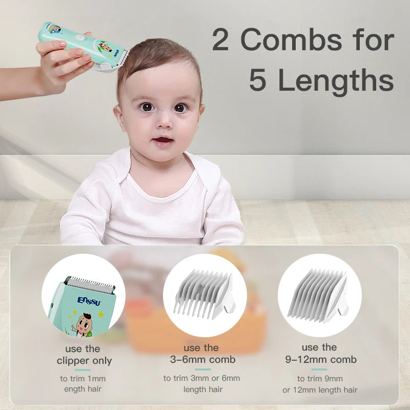 Baby Hair Clippers – Quiet, Waterproof & Cordless Trimmer for Kids and Toddlers