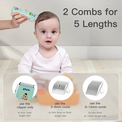 Baby Hair Clippers – Quiet, Waterproof & Cordless Trimmer for Kids and Toddlers