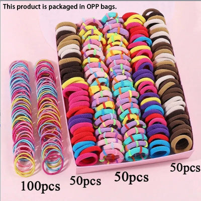 Elastic Hair Clip &Band Set – Cute Nylon Hair Accessories for Girls