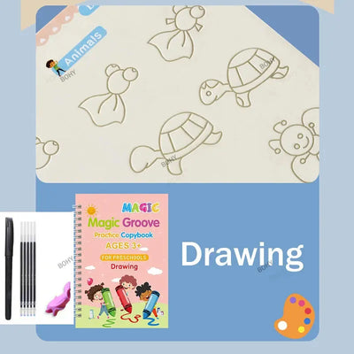 ✍️ BOHY Reusable 3D Handwriting Copybook – Numbers 0–10