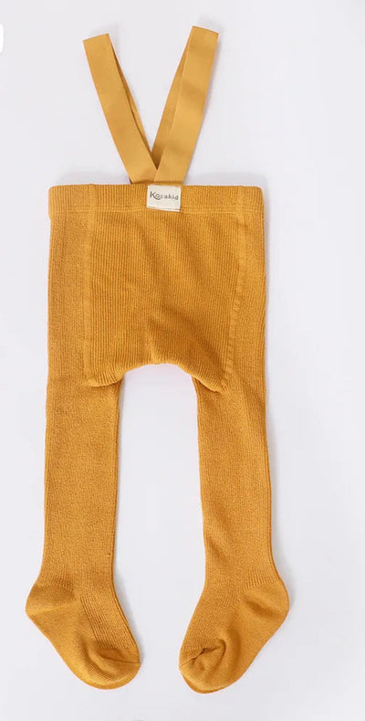 Baby Suspender Knit Tights - 0-3 Years