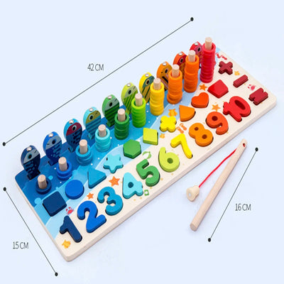 🎣 Montessori Magnetic Fishing & Shape Matching Toy