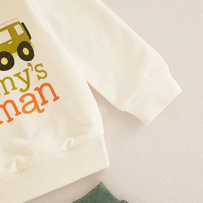 Baby Boy Fall Clothes Set – Long Sleeve Letter Sweatshirt &amp; Pants