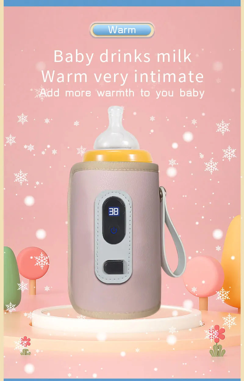 Portable Baby Bottle Insulation Sleeve – USB Milk Warmer for Travel & Night Feeding