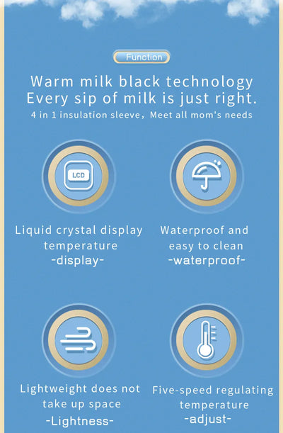 Portable Baby Bottle Insulation Sleeve – USB Milk Warmer for Travel & Night Feeding