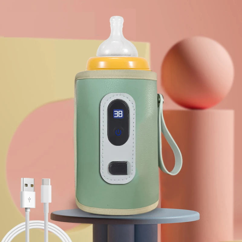 Portable Baby Bottle Insulation Sleeve – USB Milk Warmer for Travel & Night Feeding