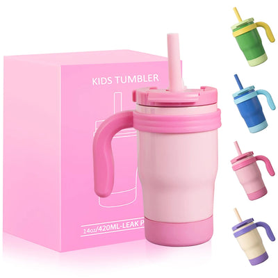 420ML Kids Thers Bottle – Leak-Proof Travel Tumbler with Handlemo