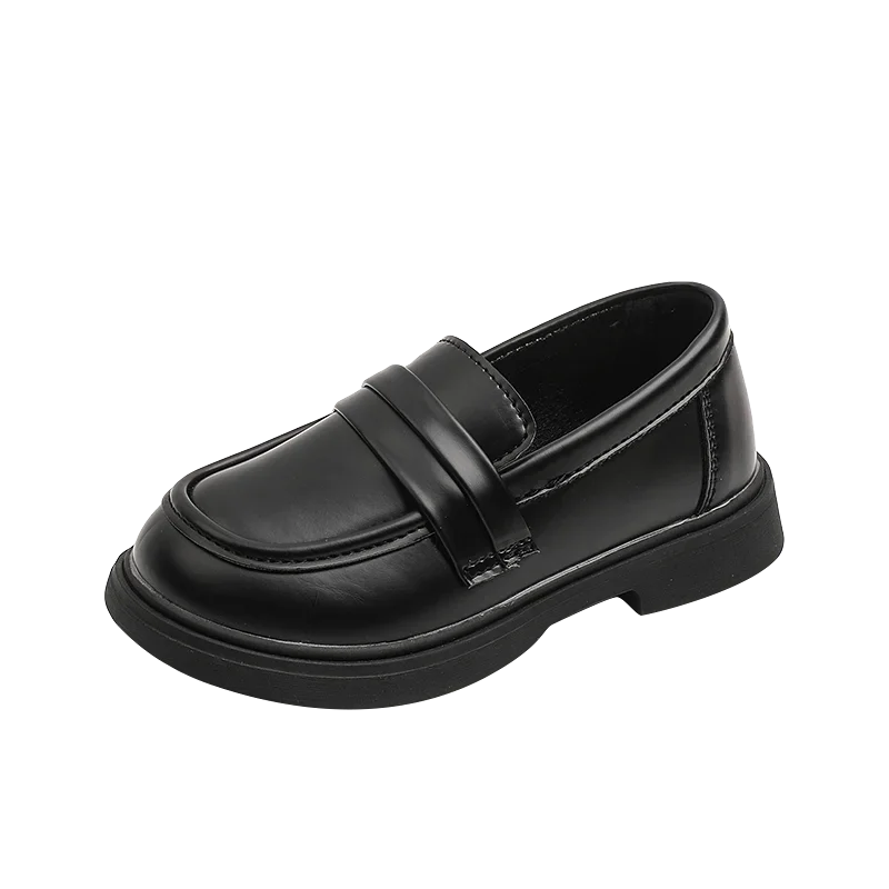 Girls Fashion Loafers - Round-toe Leather Shoes